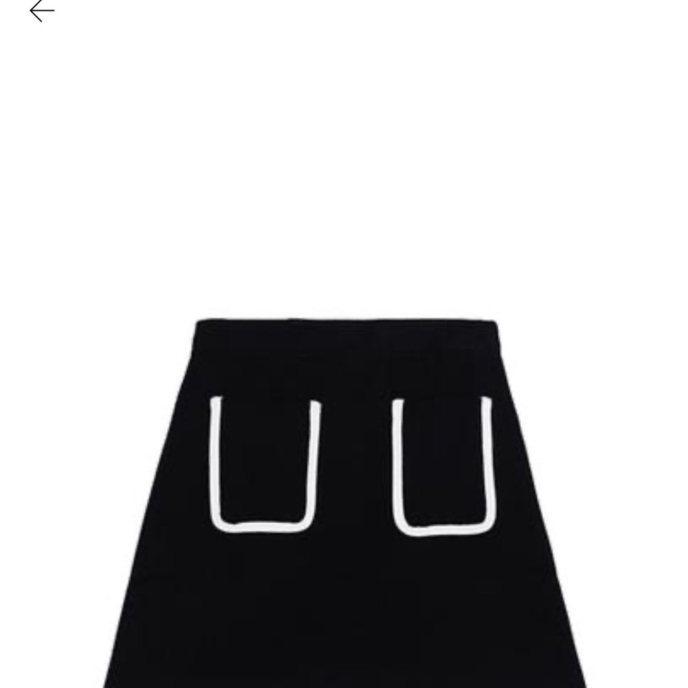 Zara Black Mini Skirt with White Accents